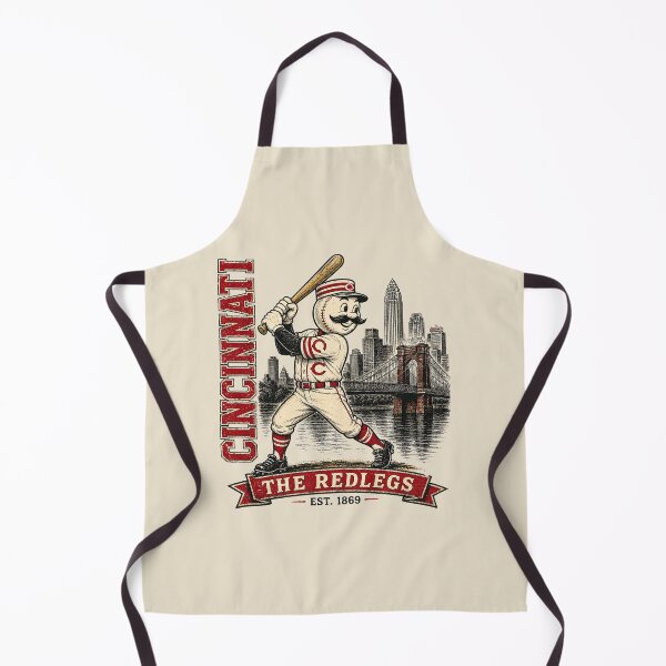 Item preview, Cincinnati Redlegs Vintage Baseball, Retro 1869 Mr. Redlegs Skyline Graphic Tee designed and sold by GhostDawgs.