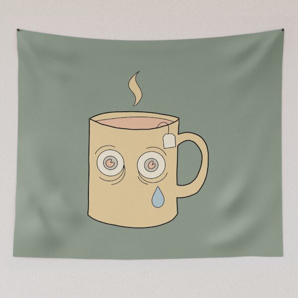 Item preview, Tired Tea Mug – Funny Aesthetic Character designed and sold by LeshanArt.