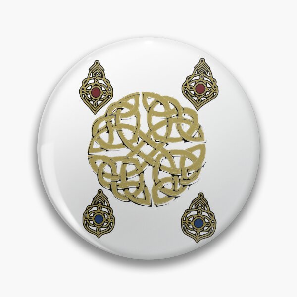 Item preview, Golden Celtic Knot – Ornate Gemstone Sacred Pattern designed and sold by Macramellennias.