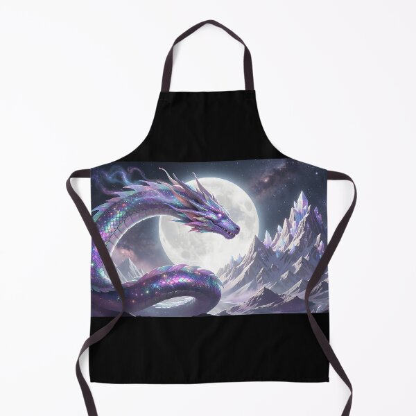 Item preview, Cosmic Crystal Dragon Under Moonlight | Fantasy Galaxy Art designed and sold by ZanyPaintbrush.
