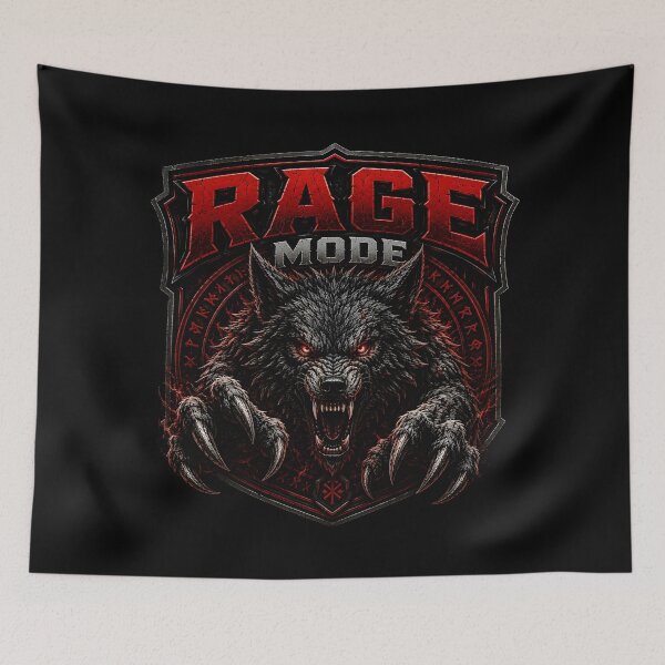 Item preview, Rage Mode Viking Wolf T-Shirt | Dark Norse Beast Warrior Graphic designed and sold by R3X .