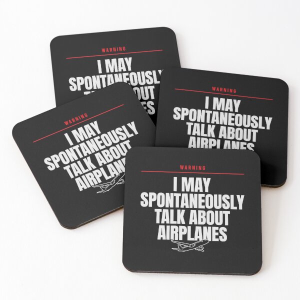 Item preview, Copy of Warning I May Spontaneously Talk About Airplanes Vintage Pilot Life Aviation designed and sold by MizoX7.