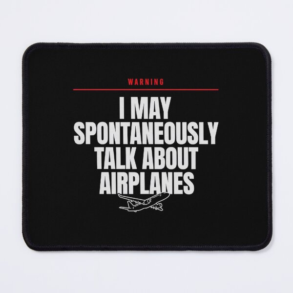 Item preview, Copy of Warning I May Spontaneously Talk About Airplanes Vintage Pilot Life Aviation designed and sold by MizoX7.
