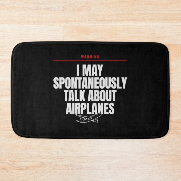 Item preview, Copy of Warning I May Spontaneously Talk About Airplanes Vintage Pilot Life Aviation designed and sold by MizoX7.