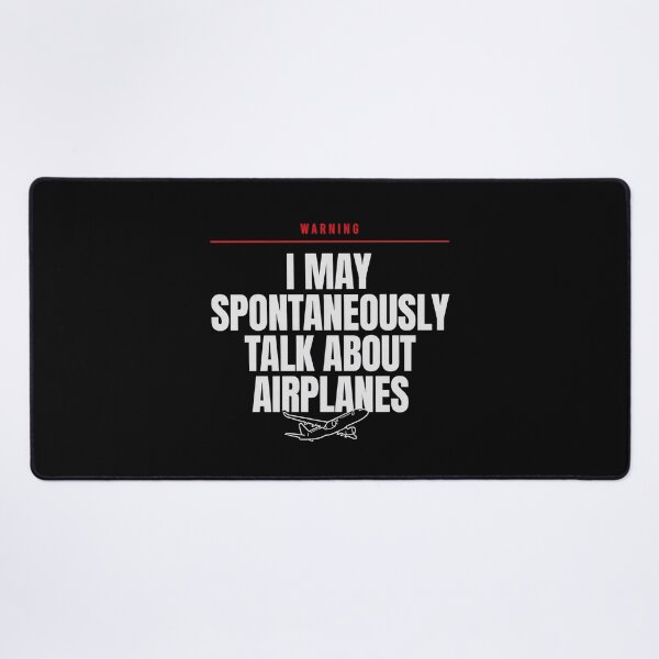 Item preview, Copy of Warning I May Spontaneously Talk About Airplanes Vintage Pilot Life Aviation designed and sold by MizoX7.