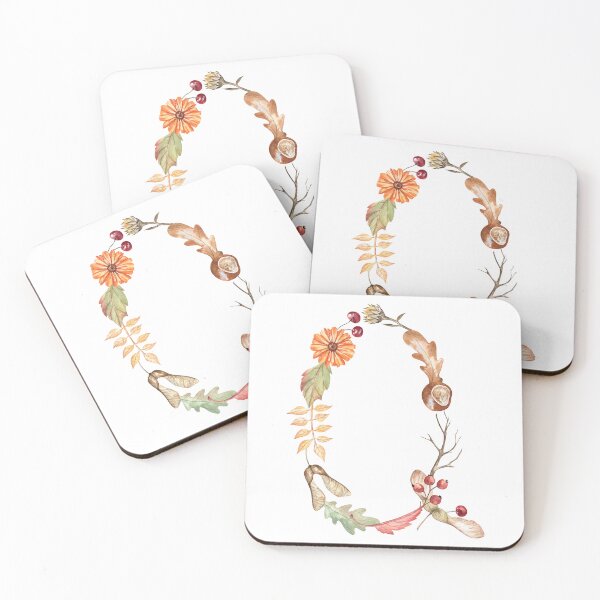 Artikelvorschau, Herbstlicher botanischer Buchstabe Q entworfen und verkauft von Flowersforbear.