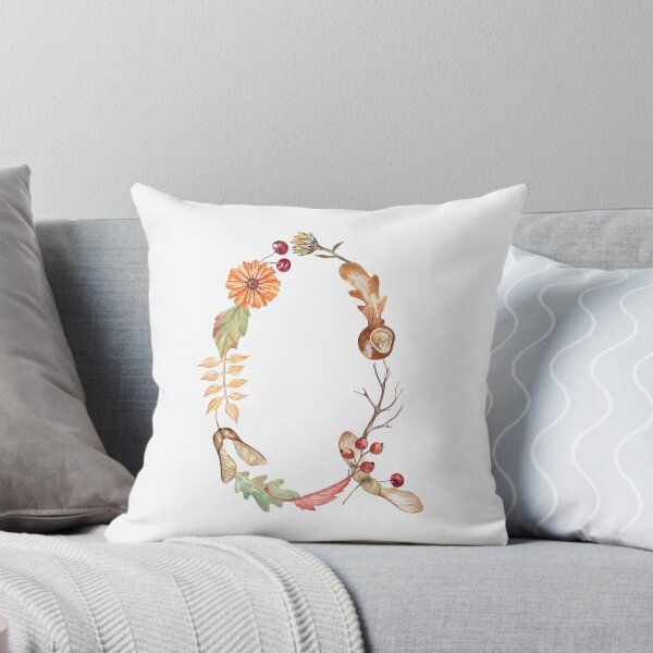 Item preview, Autumn Botanical Letter Q designed and sold by Flowersforbear.