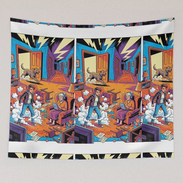 Item preview, Comic Chaos In The Living Room designed and sold by TreatLLC.
