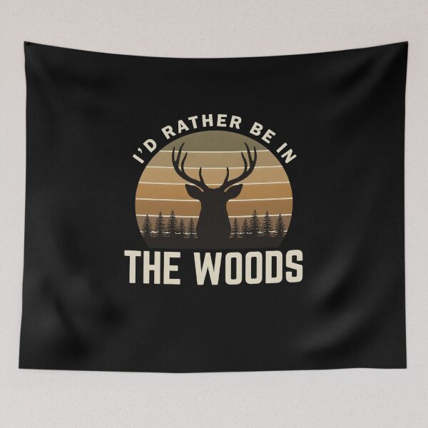 Item preview, 'd Rather Be In The Woods Vintage Deer Camping Nature designed and sold by MizoX7.