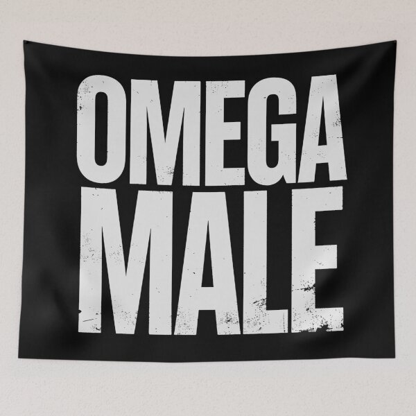 Item preview, OMEGA MALE in White Grungy Letters designed and sold by StudioDestruct.