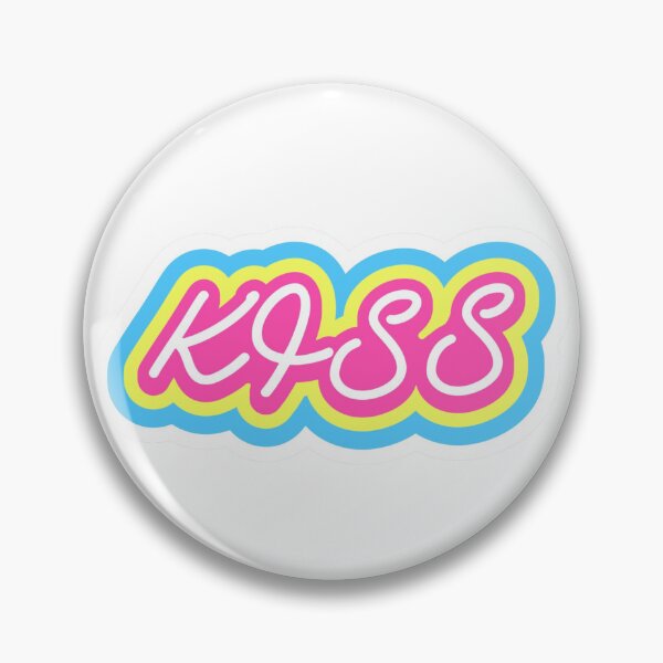 Item preview, KiSS Retro Bubble Logo – Colorful Pop Art Typography Sticker designed and sold by SDKENERGY.
