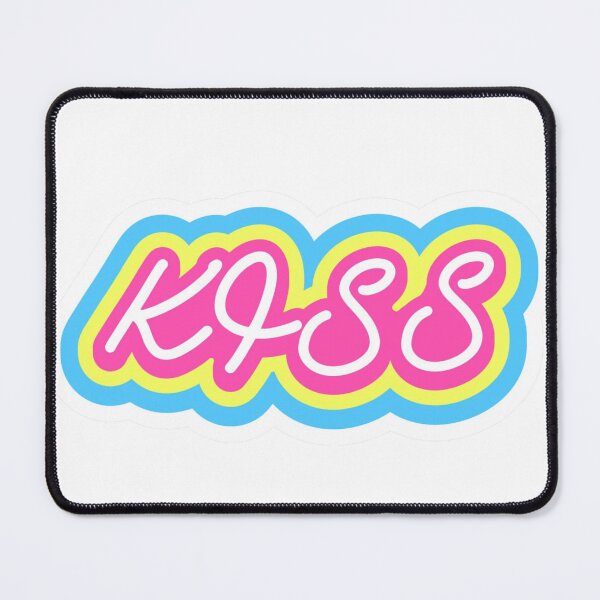 Item preview, KiSS Retro Bubble Logo – Colorful Pop Art Typography Sticker designed and sold by SDKENERGY.