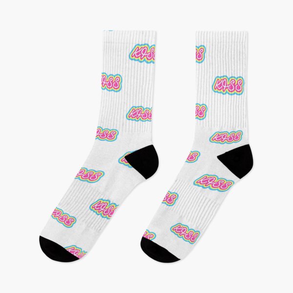 Item preview, KiSS Retro Bubble Logo – Colorful Pop Art Typography Sticker designed and sold by SDKENERGY.