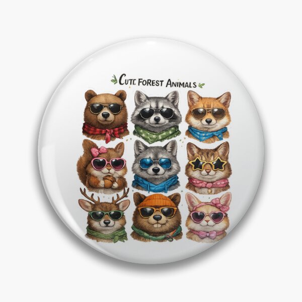Item preview, Cute Forest Animals with Sunglasses | Funny Woodland Animal Gift designed and sold by happyshirt27.
