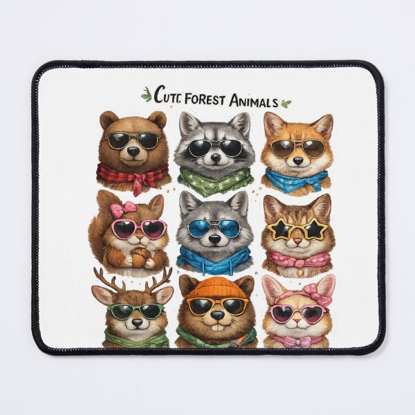 Item preview, Cute Forest Animals with Sunglasses | Funny Woodland Animal Gift designed and sold by happyshirt27.