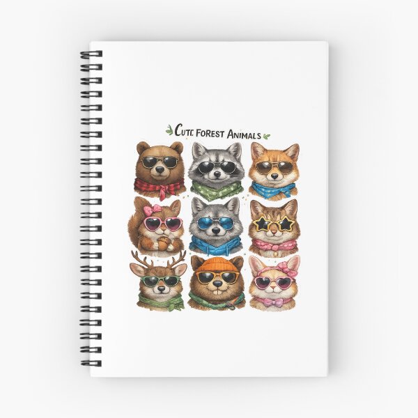 Item preview, Cute Forest Animals with Sunglasses | Funny Woodland Animal Gift designed and sold by happyshirt27.
