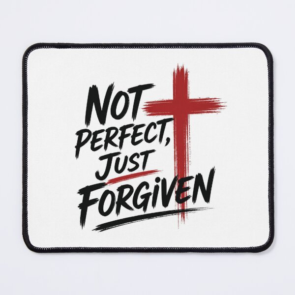 Item preview, Not Perfect Just Forgiven Christian Faith Shirt designed and sold by Illustrated Faith.
