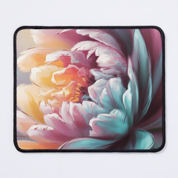 Item preview, Rainbow Peony Close-Up Oil Painting designed and sold by SellingWSarah17.