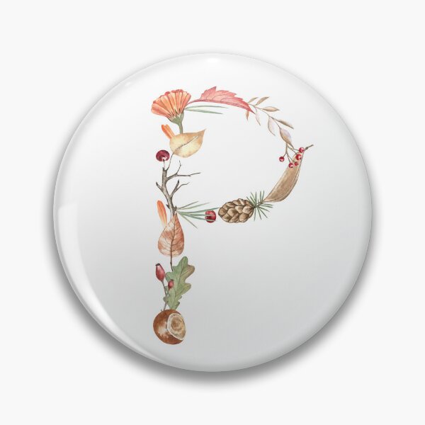 Item preview, Autumn Botanical Letter P designed and sold by Flowersforbear.