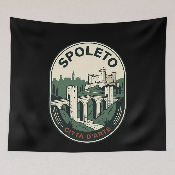 Item preview, Spoleto Italy Vintage Travel Emblem City of Art designed and sold by k3rstman1.