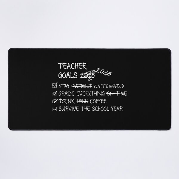 Item preview, Caffeinated Teacher Survival Dark Humor 2026 designed and sold by Wounded Whisper.
