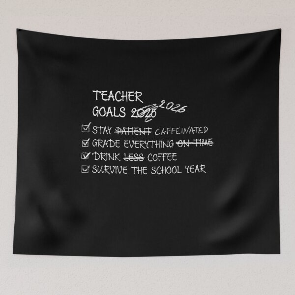 Item preview, Caffeinated Teacher Survival Dark Humor 2026 designed and sold by Wounded Whisper.