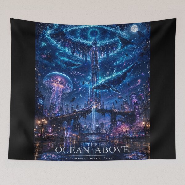 Item preview, The Ocean Above – Surreal Underwater Sky & Futuristic City designed and sold by NebulaRiotStudio.