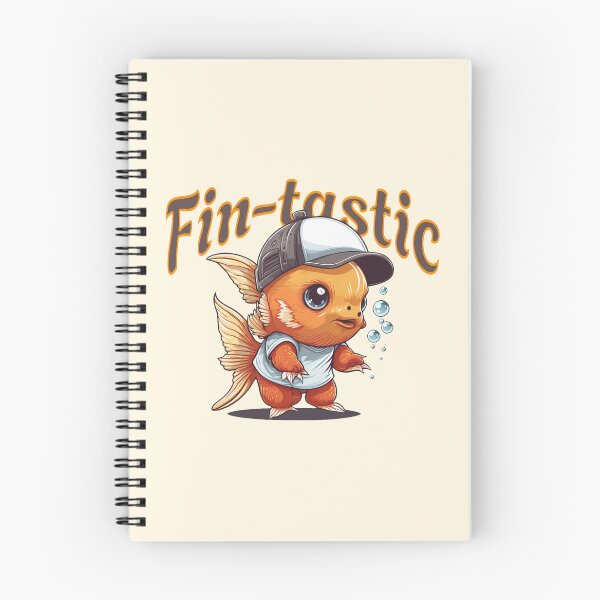 Item preview, Fin-tastic Cute Goldfish Pun Cartoon Fish Design designed and sold by Sachie's Studio.