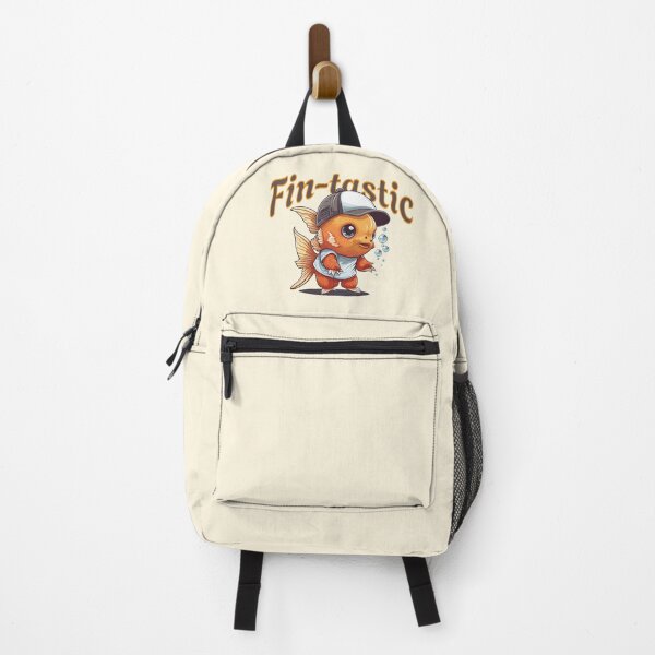 Item preview, Fin-tastic Cute Goldfish Pun Cartoon Fish Design designed and sold by Sachie's Studio.