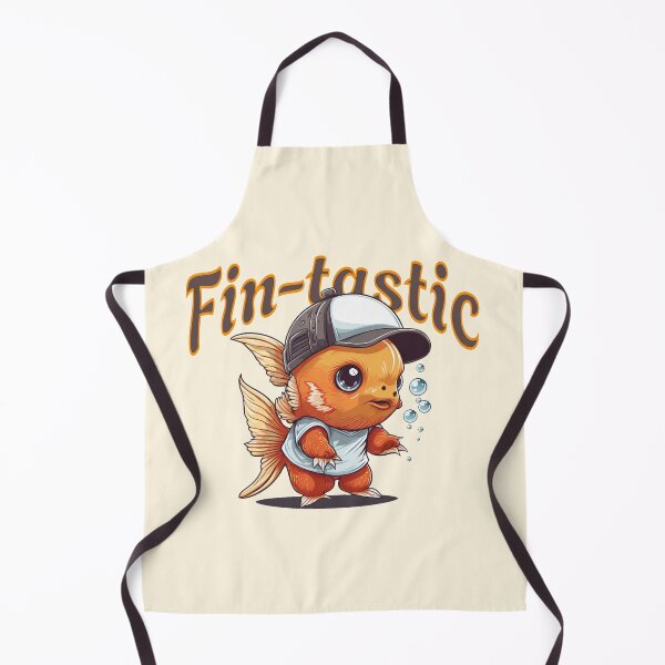 Item preview, Fin-tastic Cute Goldfish Pun Cartoon Fish Design designed and sold by Sachie's Studio.