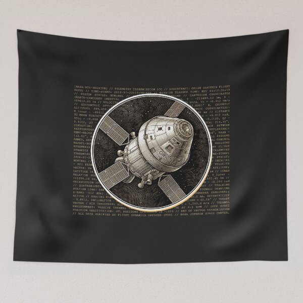 Item preview, Orion Spacecraft NASA Artemis Mission Telemetry Engraving designed and sold by KiwiRider.