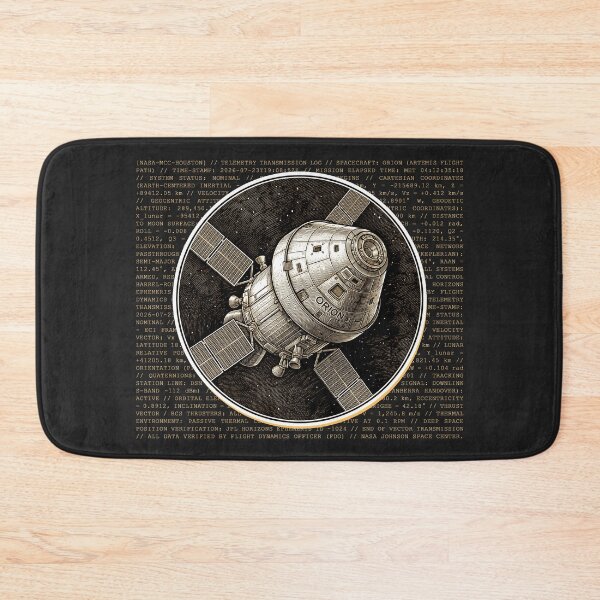 Item preview, Orion Spacecraft NASA Artemis Mission Telemetry Engraving designed and sold by KiwiRider.