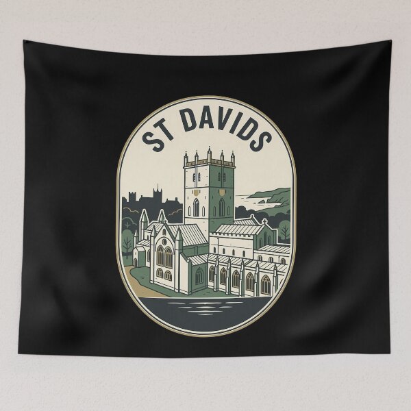 Item preview, St Davids Cathedral Wales Vintage Travel Emblem designed and sold by k3rstman1.