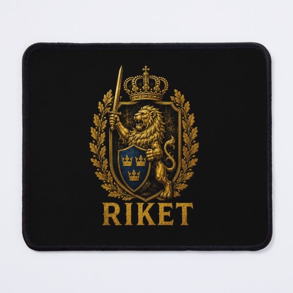 Item preview, Emblem Lion Crown Text designed and sold by PartietRiket.
