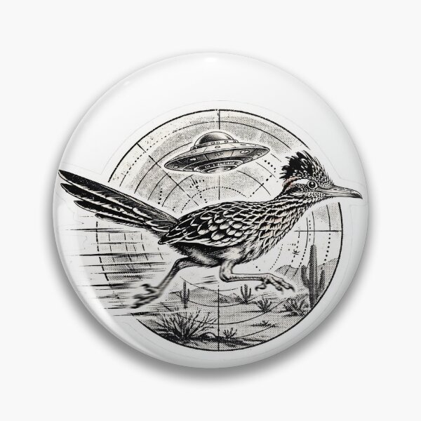 Item preview, Roadrunner UFO Abduction Vintage Desert UFO Bird designed and sold by Neurospicy Trolls.