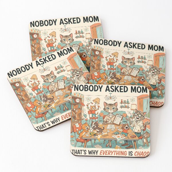 Item preview, Nobody Asked Mom Shirt – That's Why Everything Is Chaos Cat Cartoon Tee designed and sold by DmaarGroup.