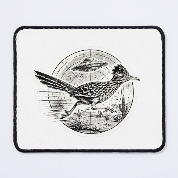 Item preview, Roadrunner UFO Abduction Vintage Desert UFO Bird designed and sold by Neurospicy Trolls.
