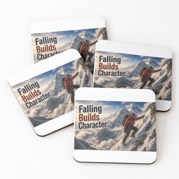 Item preview, Falling Builds Character -  Mountaineer - panorama designed and sold by AcornAndPebble.