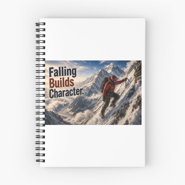 Item preview, Falling Builds Character -  Mountaineer - panorama designed and sold by AcornAndPebble.
