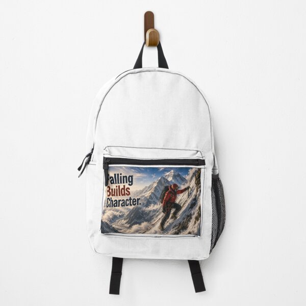 Item preview, Falling Builds Character - Mountaineer - panorama designed and sold by AcornAndPebble.