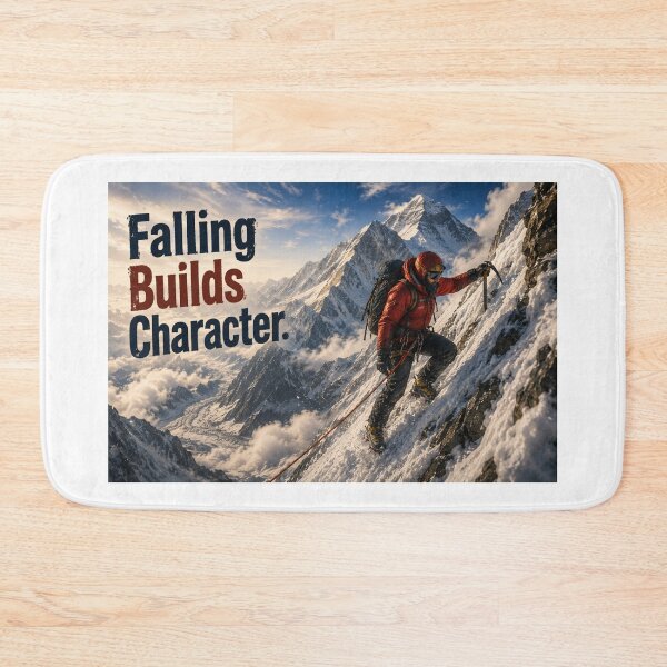 Item preview, Falling Builds Character -  Mountaineer - panorama designed and sold by AcornAndPebble.