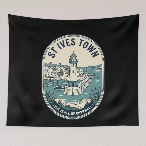 Item preview, St Ives Town Cornwall Vintage Travel Emblem designed and sold by k3rstman1.