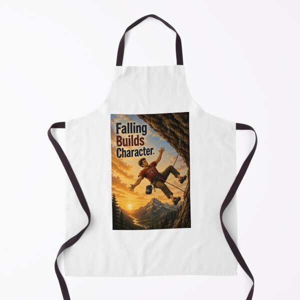 Item preview, Falling Builds Character - Rock Climber - portrait designed and sold by AcornAndPebble.