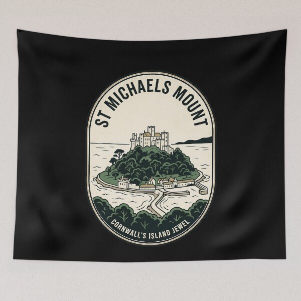 Item preview, St Michaels Mount Cornwall Vintage Travel Emblem designed and sold by k3rstman1.
