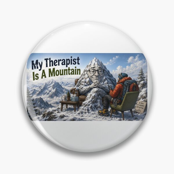 Item preview, My Therapist is a Mountain - Mountaineer - panorama designed and sold by AcornAndPebble.