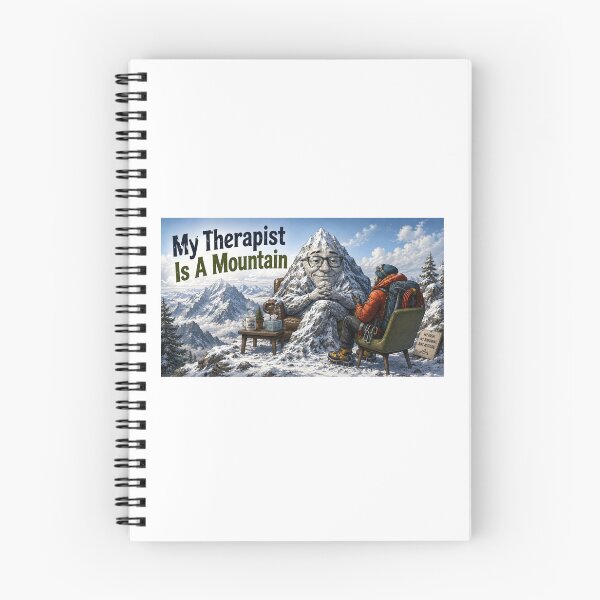 Item preview, My Therapist is a Mountain - Mountaineer - panorama designed and sold by AcornAndPebble.