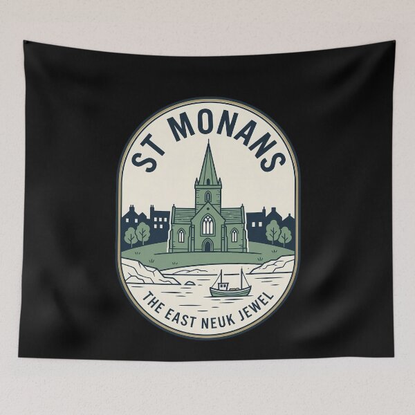 Item preview, St Monans Scotland Coast Vintage Travel Emblem designed and sold by k3rstman1.