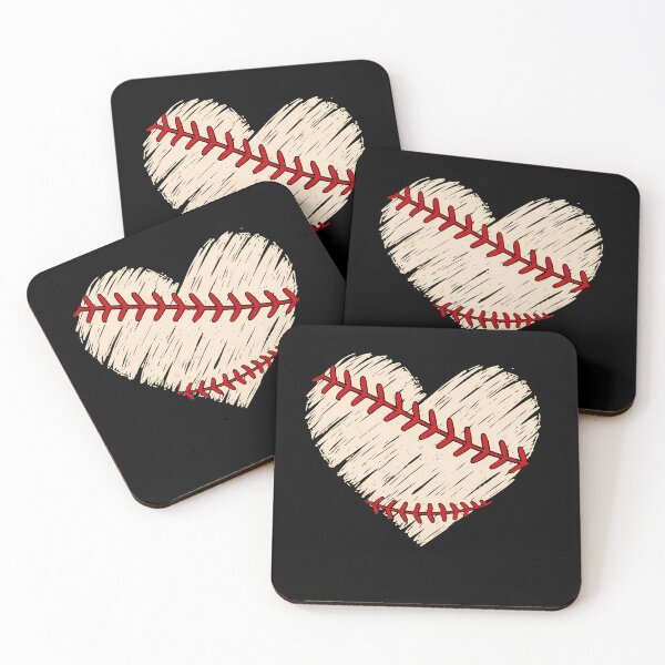Item preview, Minimalist Baseball Heart Doodle Retro Love designed and sold by Moizento.