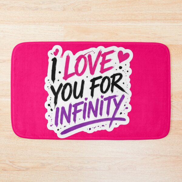 Item preview, I Love You For Infinity Magenta Purple Brush - Romantic Quote Sticker designed and sold by Scro-Ciob-Shop.