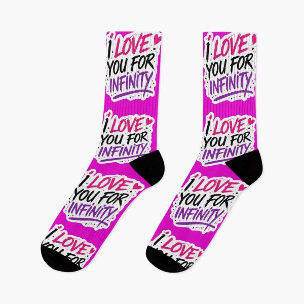 Item preview, I Love You For Infinity Magenta Purple Brush - Romantic Quote Sticker designed and sold by Scro-Ciob-Shop.